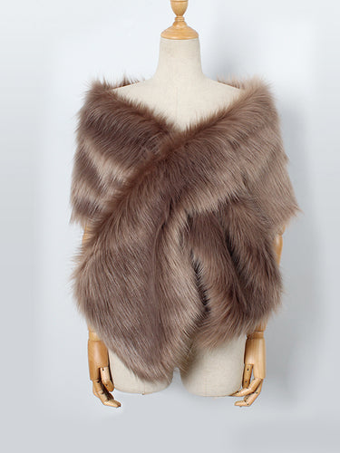 Women Faux Fur Shawl