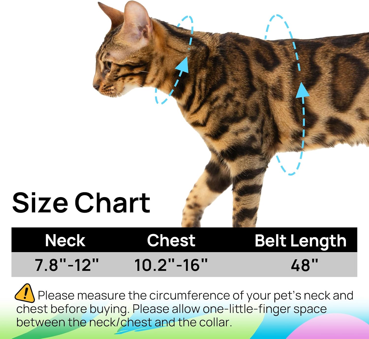 Simbow Cat Harness and Leash Set - Escape Proof Adjustable Cat Harness, Comfortable Soft Lightweight, Use Safe & Easy, Walking Travel Kitten Harness for Small Medium Large Cats