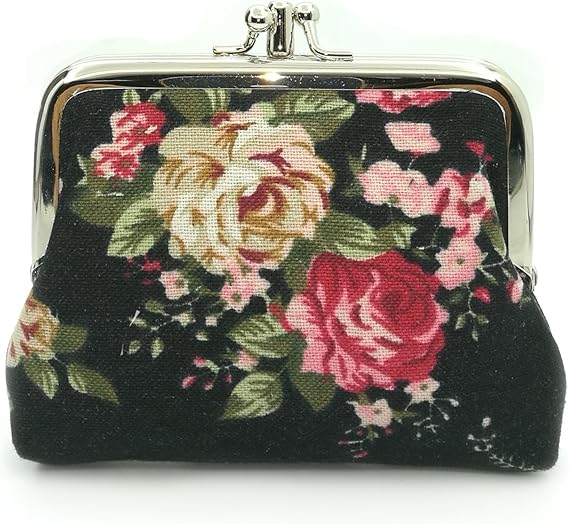 Simbow Cute Floral Buckle Coin Purses Vintage Pouch Kiss-lock Change Purse Wallets