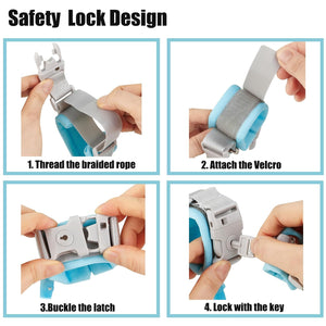 Simbow Anti Lost Wrist Link, Toddler Harness Walking Leash Safety Child Wristband Leashes for Babies Kids -Blue