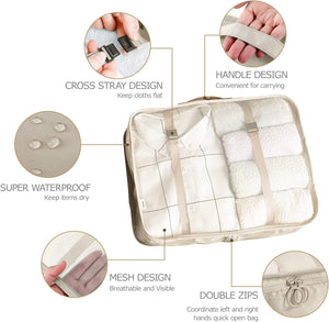 Simbow 8 Set Packing Cubes for Suitcases Travel Luggage Packing Organizers,Travel Accessories Essentials Luggage Organizer with Shoe/Tioletry/Laundry Bag