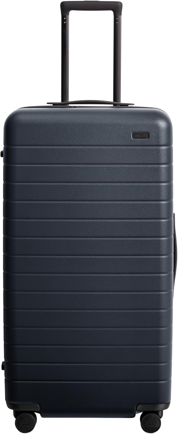 Large Trunk Luggage, 31 Inch Hardside Suitcase with Spinner Wheels, Lightweight & Durable, TSA Lock, Ideal for Long Trips, Navy Blue