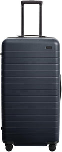 Large Trunk Luggage, 31 Inch Hardside Suitcase with Spinner Wheels, Lightweight & Durable, TSA Lock, Ideal for Long Trips, Navy Blue