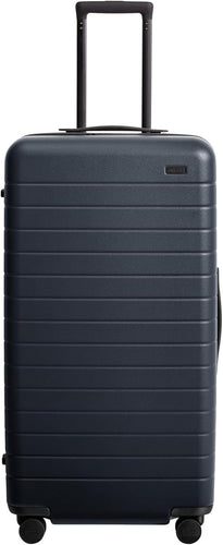 Large Trunk Luggage, 31 Inch Hardside Suitcase with Spinner Wheels, Lightweight & Durable, TSA Lock, Ideal for Long Trips, Navy Blue