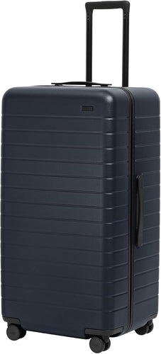 Large Trunk Luggage, 31 Inch Hardside Suitcase with Spinner Wheels, Lightweight & Durable, TSA Lock, Ideal for Long Trips, Navy Blue