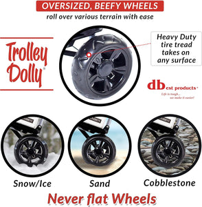 Black Foldable Shopping cart for Groceries with Wheels and Removable Bag and Rolling Personal Handtruck Standard