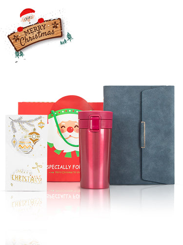 A5 Notebook, Coffee Mug Red, Christmas Gift Card, Bag