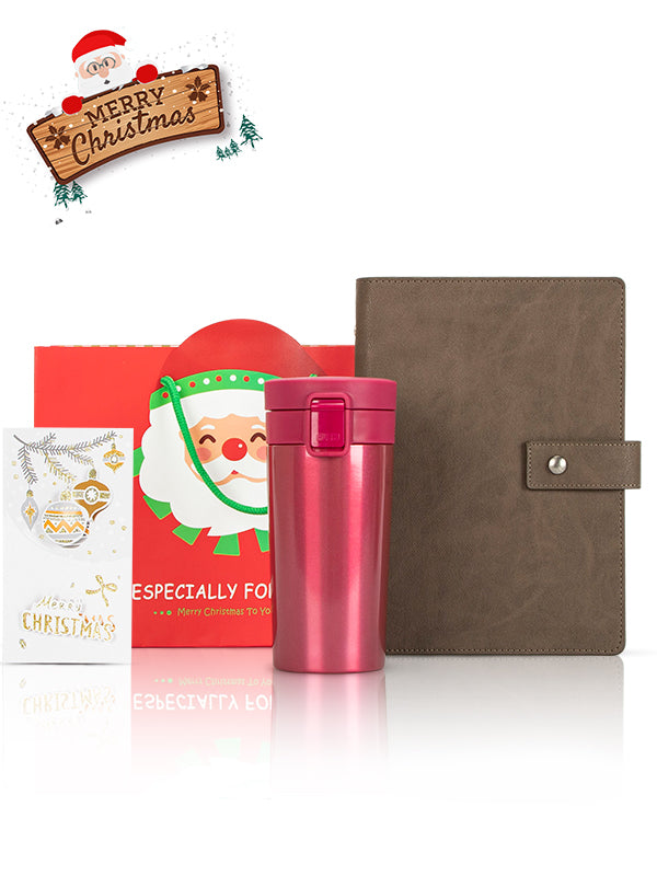 A5 Notebook, Coffee Mug Red, Christmas Gift Card, Bag
