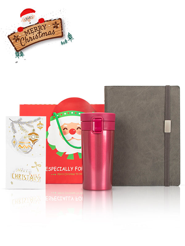 A5 Notebook, Coffee Mug Red, Christmas Gift Card, Bag