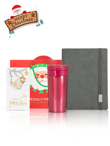 A5 Notebook, Coffee Mug Red, Christmas Gift Card, Bag