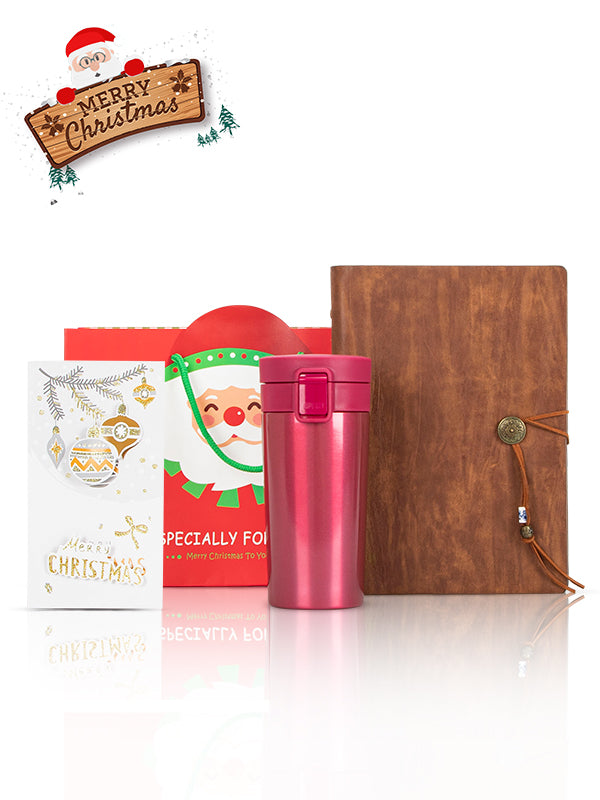 A5 Notebook, Coffee Mug Red, Christmas Gift Card, Bag