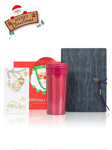 A5 Notebook, Coffee Mug Red, Christmas Gift Card, Bag