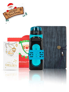 A5 Notebook, Sports Water Bottle, Christmas Gift Card and Bag