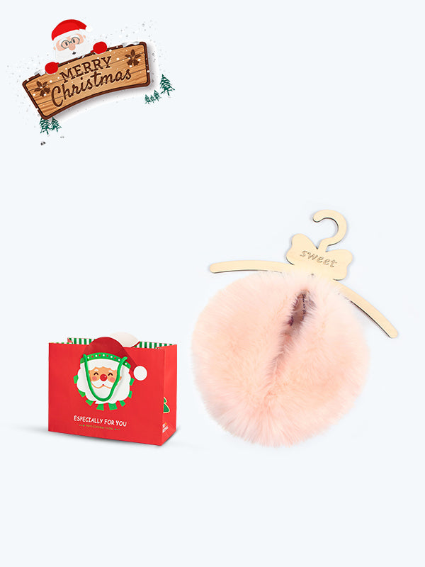 Child Faux Fur Scarf, Christmas Gift Bag