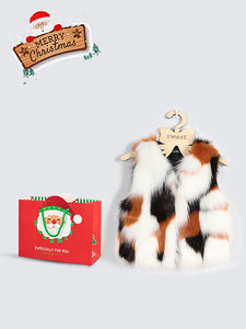 Child Faux Fur Vest, Christmas Gift Bag