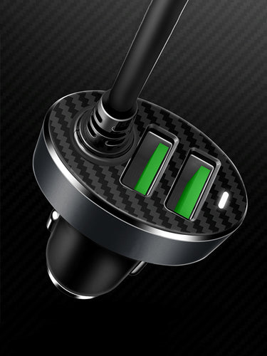 Car Charger, USB Car Cigarette Lighter Adapter Chargers, 4 USB Port, Front And Back Seat