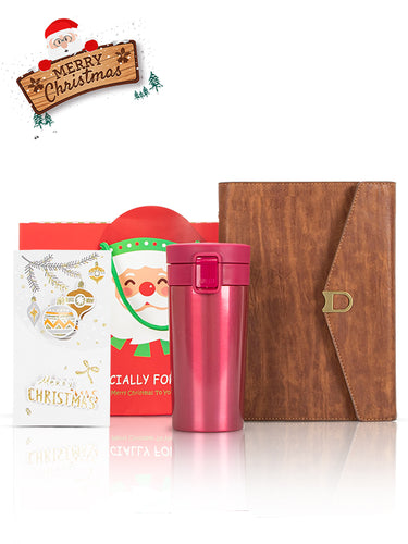 A5 Notebook, Coffee Mug Red, Christmas Gift Card, Bag