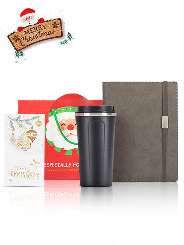 A5 Notebook, Coffee Mug Black, Christmas Gift Card, Bag