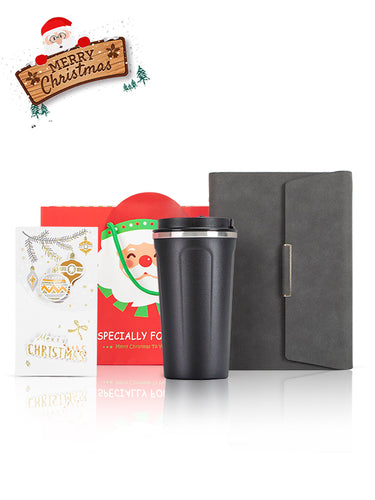 A5 Notebook, Coffee Mug Black, Christmas Gift Card, Bag