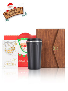 A5 Notebook, Coffee Mug Black, Christmas Gift Card, Bag