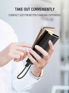 PD Power Bank, 18W USB Type C QC 3.0 Portable Charger, 10000mAh Power Delivery, PD And QC3.0 Outputs Fast Charge