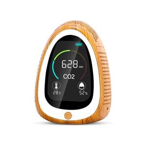 Carefor PT-02 CO2 Meter with Smoke Alarm Temp and Humidity Indoor Gas Analyzer Air Pollution Monitor