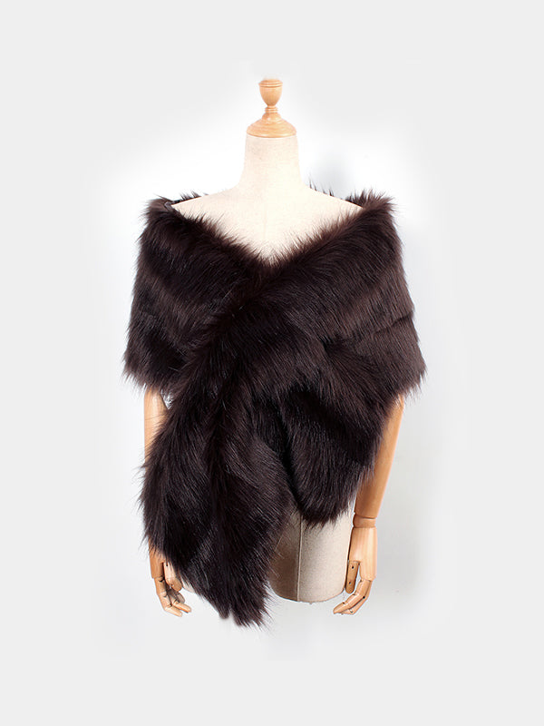 Women Faux Fur Shawl