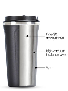 Steel Vacuum Coffee Mug with Lid Metal Water Bottle