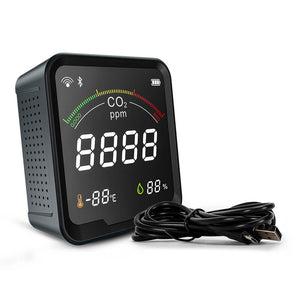 Carefor CF-9C Indoor Carbon Dioxide Monitor With Temperature and Humidity and Buzzer Alarm