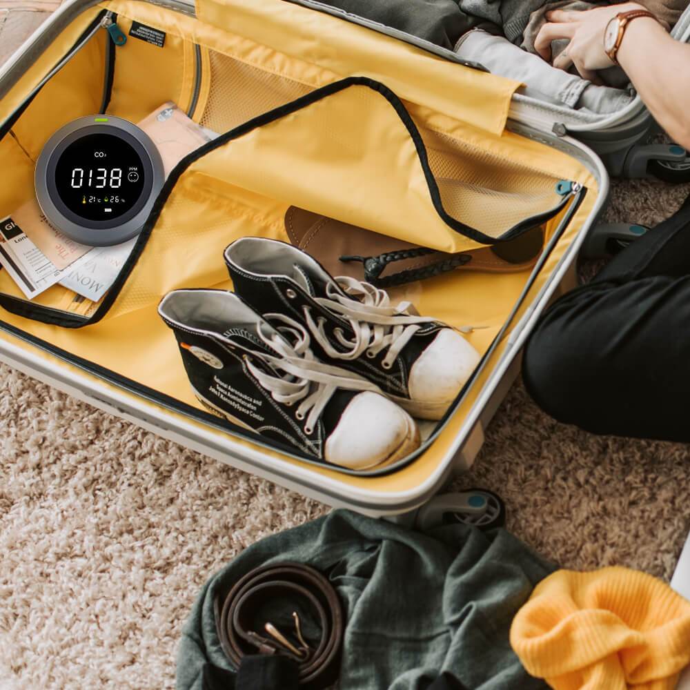 Carefor CF-5 Air Quality Monitor for CO2, CO2 Meter, Temperature, Humidity, Air Gas Detector