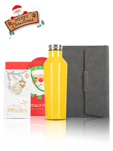 A5 Notebook, Blue water yellow, Christmas Gift Card, Bag