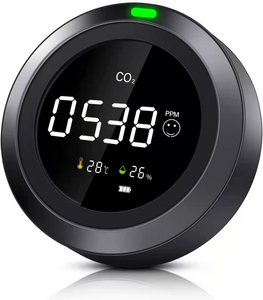 Therm La Mode CO2 messgerät  3-in-1 Messgerät luftqualität, Erkennt Kohlendioxidtemperatur Und Feuchtigkeit, CO2 messgerät raumluft Mit Präzisem NDIR-Sensor, Geeignet Für Zuhause, Büro Und Schule