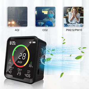 Therm La Mode Multifunktions Luftqualität Messgerät Erkennt PM 2.5, PM 10, CO2, AQI, Temperatur und Luftfeuchtigkeit, NDIR- und Partikelsensor CO2 messgerät ,Echtzeitanzeige Feinstaubmessgerät