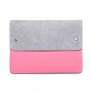 Laptop Case - Felt, Grey & Pink