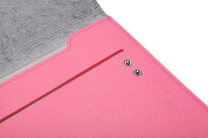 Laptop Case - Felt, Grey & Pink