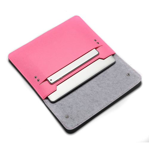 Laptop Case - Felt, Grey & Pink