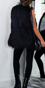 Women Faux Fur Vest, Christmas Gift Bag